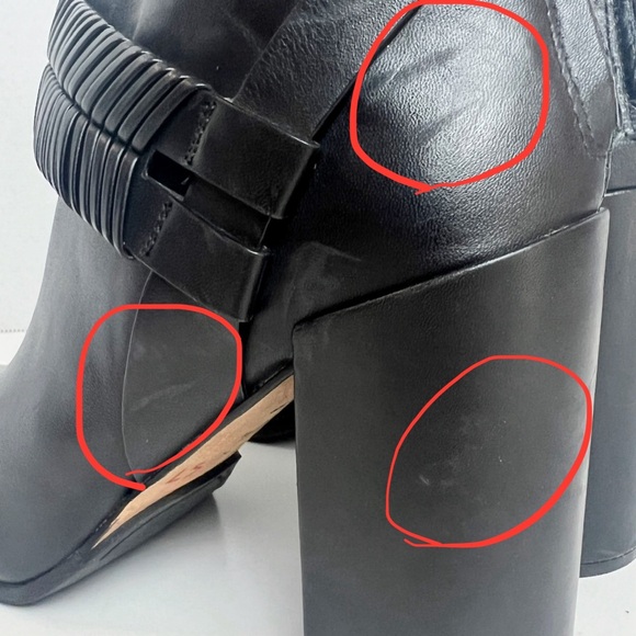 •AD‎ & DAUGHTERS• Black Leather Declann Braided Chunky Heel Boot Size 9.5 - Picture 10 of 13